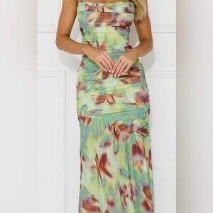 Hello Molly Strapless Multicolor Dress